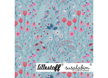 Bio Jersey Lillestoff - Blumenfreude rot